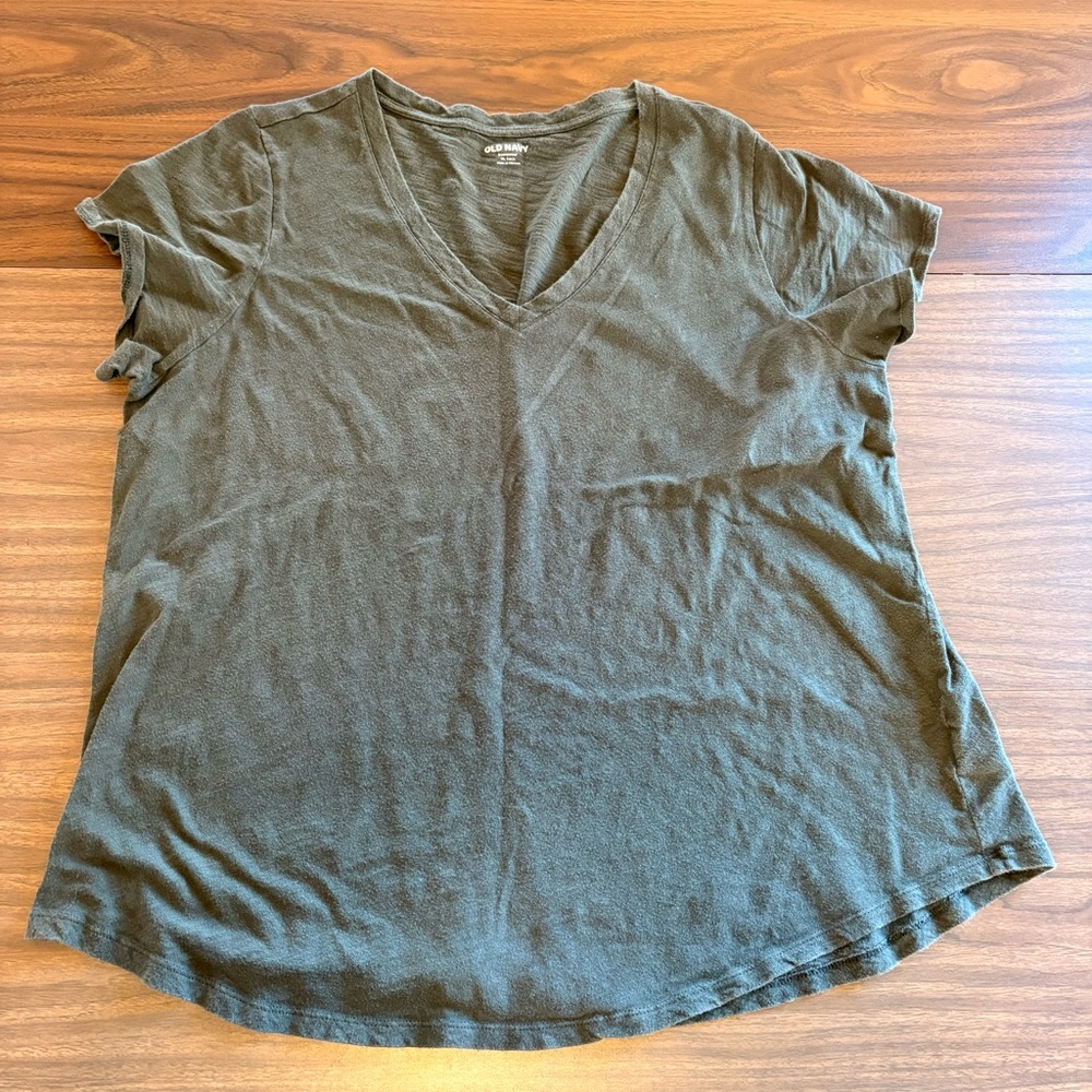 Old Navy Women's Short Sleeve Tee - Dark Olive Green